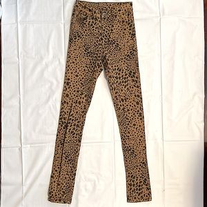 CHEAP MONDAY Second Skin High Rise Leopard Print Skinny Jeans // Size 25Wx32L